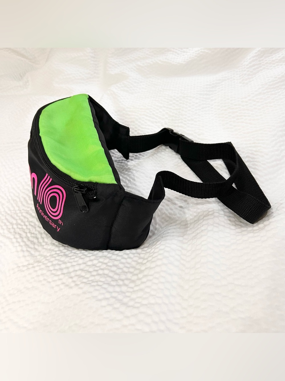 Vintage 90s Sony 10th Anniversary Walkman Crossbody Side Bag Fanny Pack Neon - Picture 3 of 11
